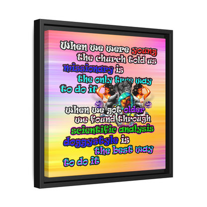 doggystyle - framed canvas art (color blur)