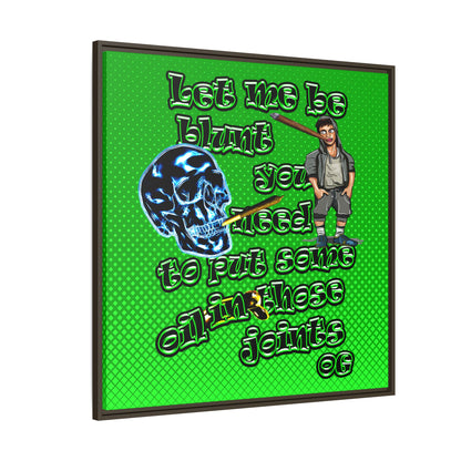 og - framed canvas art (logo green)