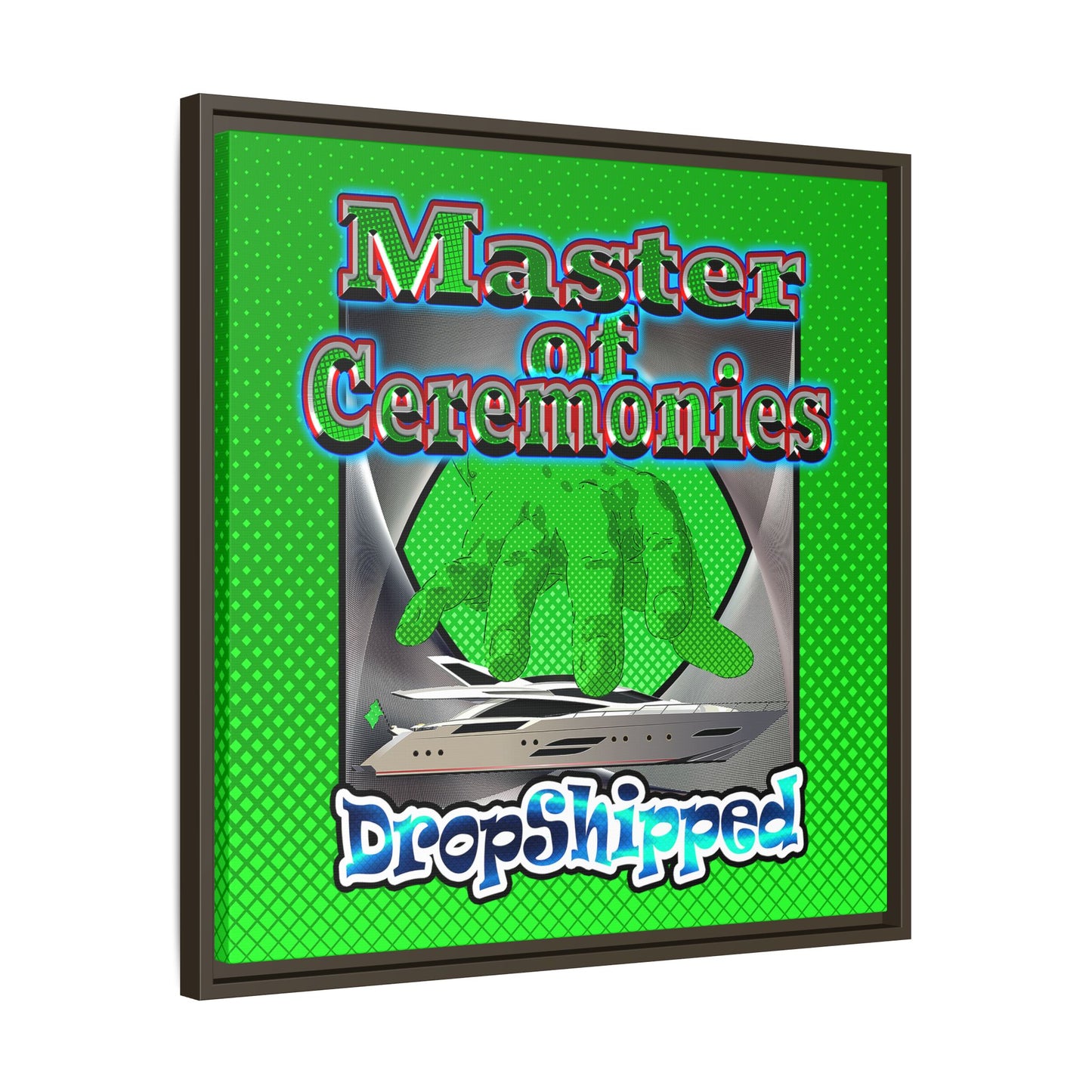 logo - framed canvas art (logo green)