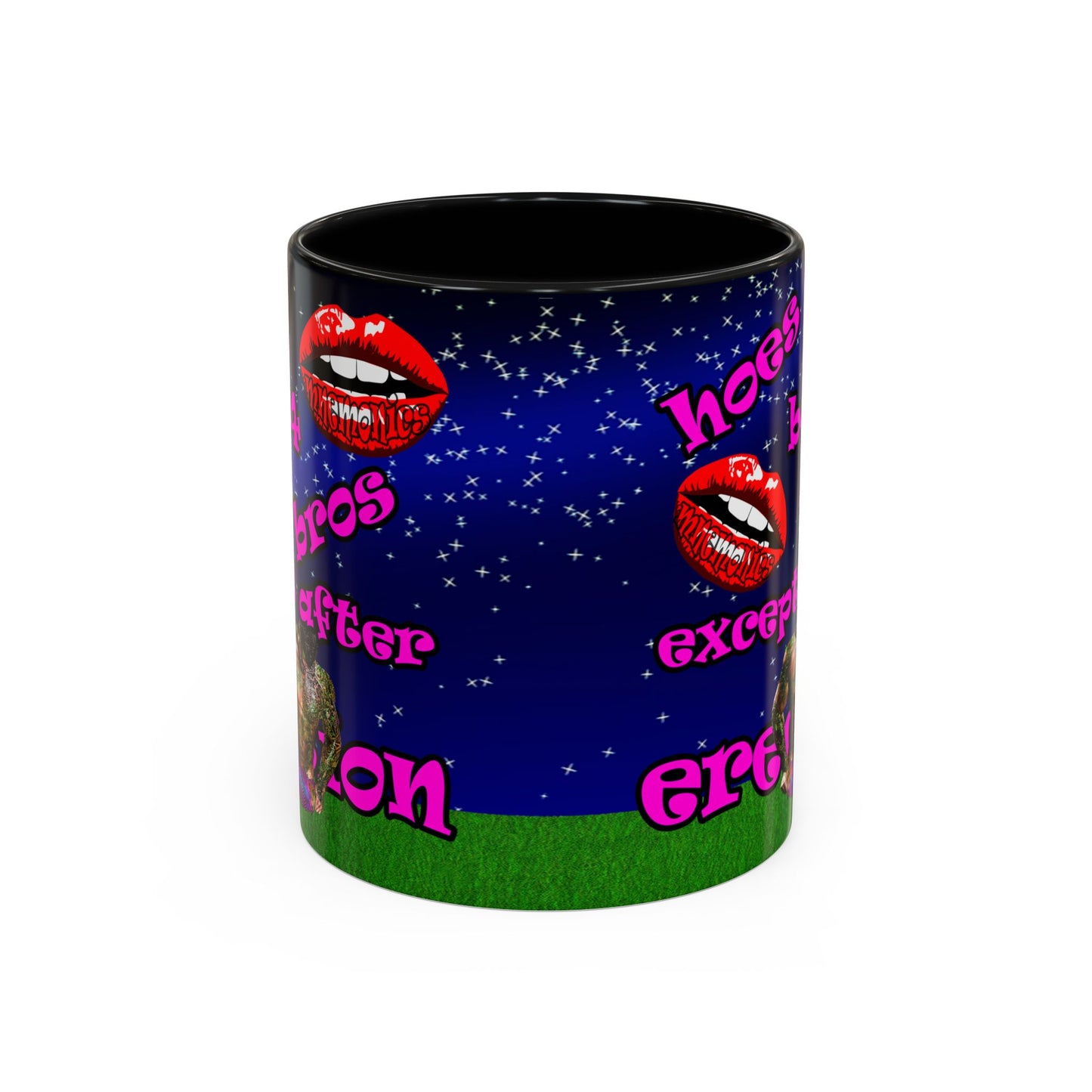 hoes b4 bros - Accent Mug ('snoops' background)