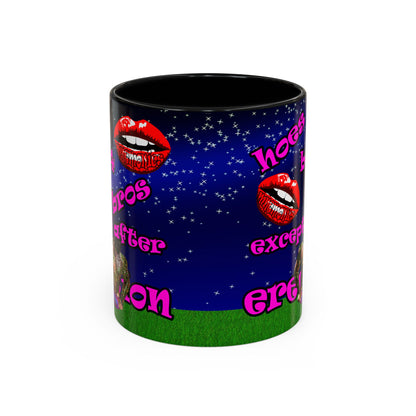 hoes b4 bros - Accent Mug ('snoops' background)