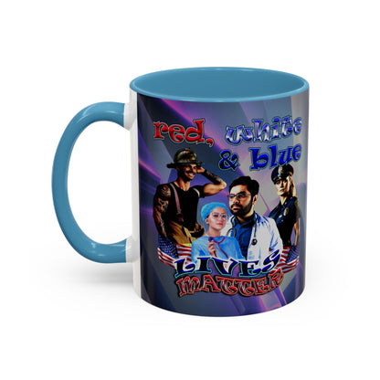 rw&b lives matter - Accent Mug (grey-pink wave)