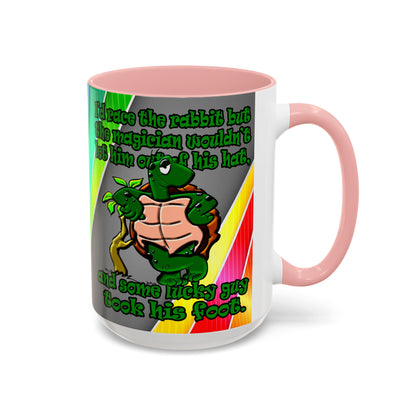 turtle race - Accent Mug (rainbow split)