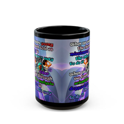 doggystyle - Black Mug (grey-pink wave)
