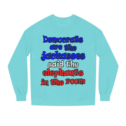 donkeys and elephants - Unisex Crew Neck Sweatshirt