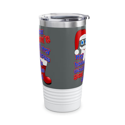 santa's shoes - Ringneck Tumbler, 20oz (dark grey)