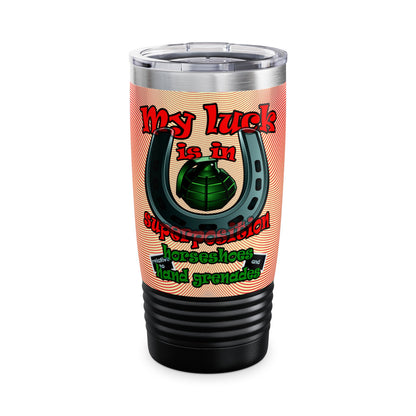 my luck - Ringneck Tumbler, 20oz (yellow-orange wave)