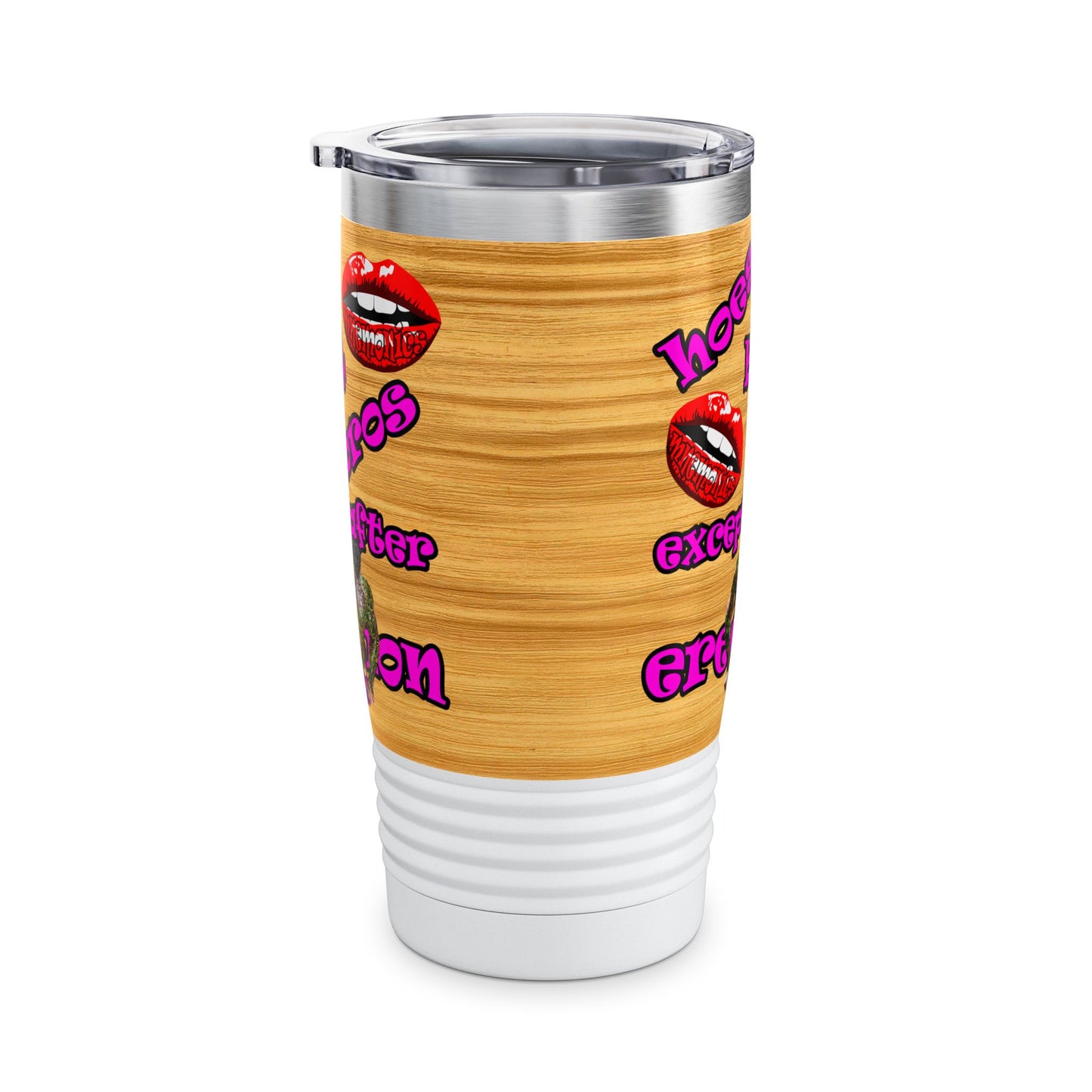 hoes b4 bros - Ringneck Tumbler, 20oz (butterscotch wood finish)