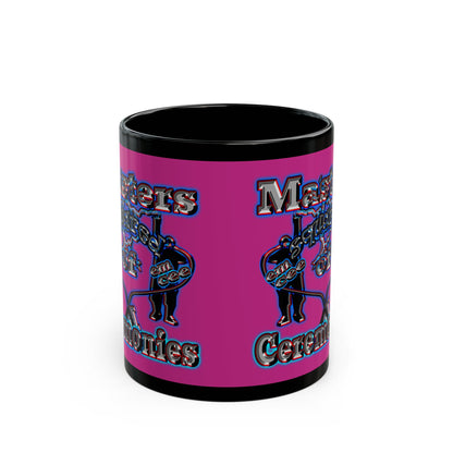 em cee squared - Black Mug (pink)