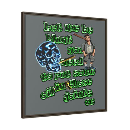 og - framed canvas art (dark grey)