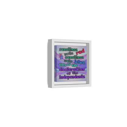 declaration of the independents - framed canvas art (light blue-pink wave)