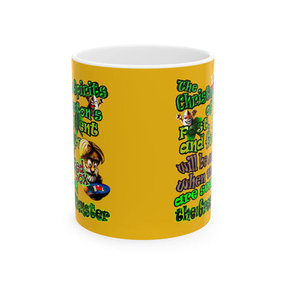 christmas spirits of boston - White Mug (yellow)