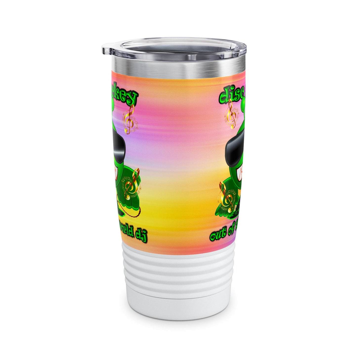 disc jockey - Ringneck Tumbler, 20oz (color blur)