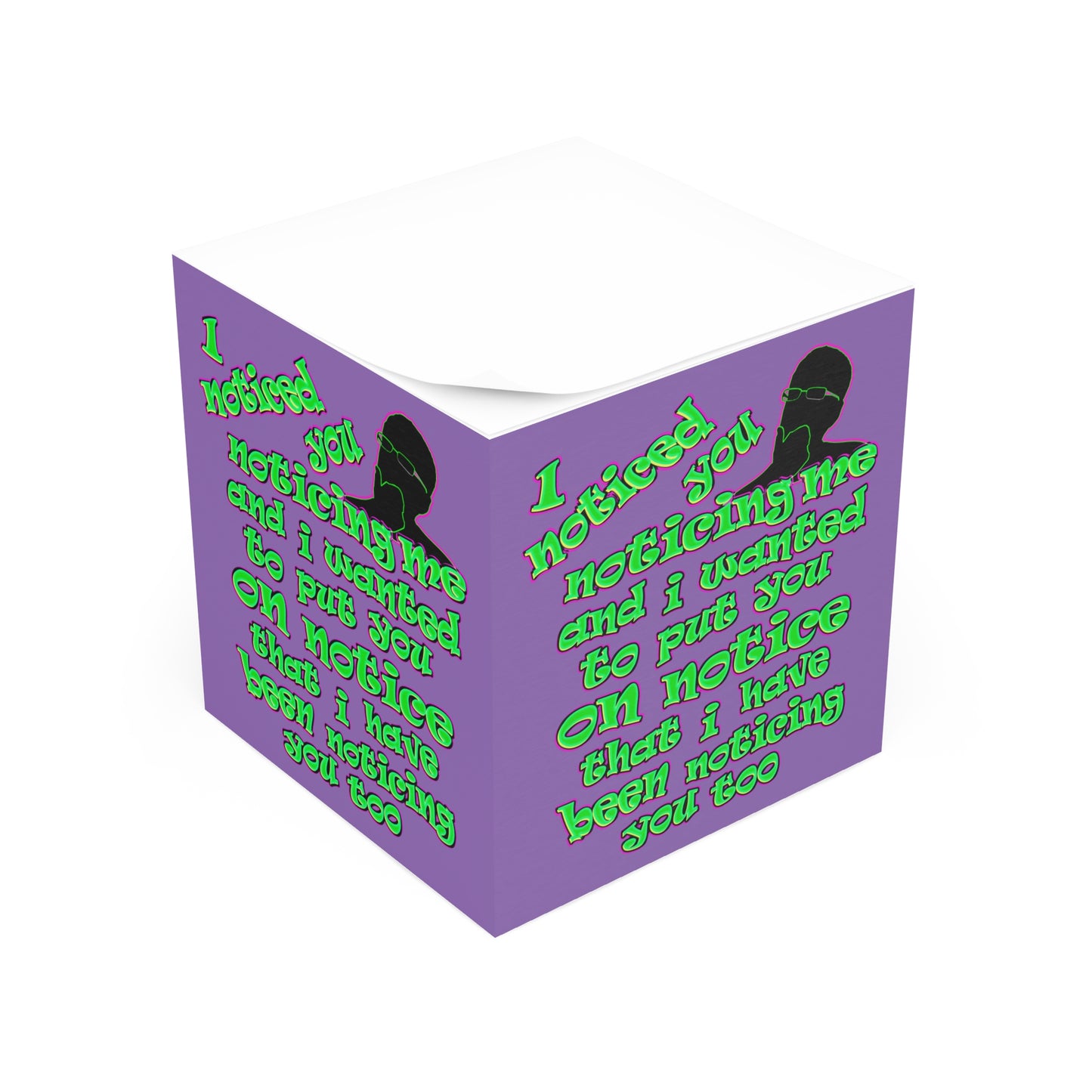 noticed you noticing - note cube (light purple)