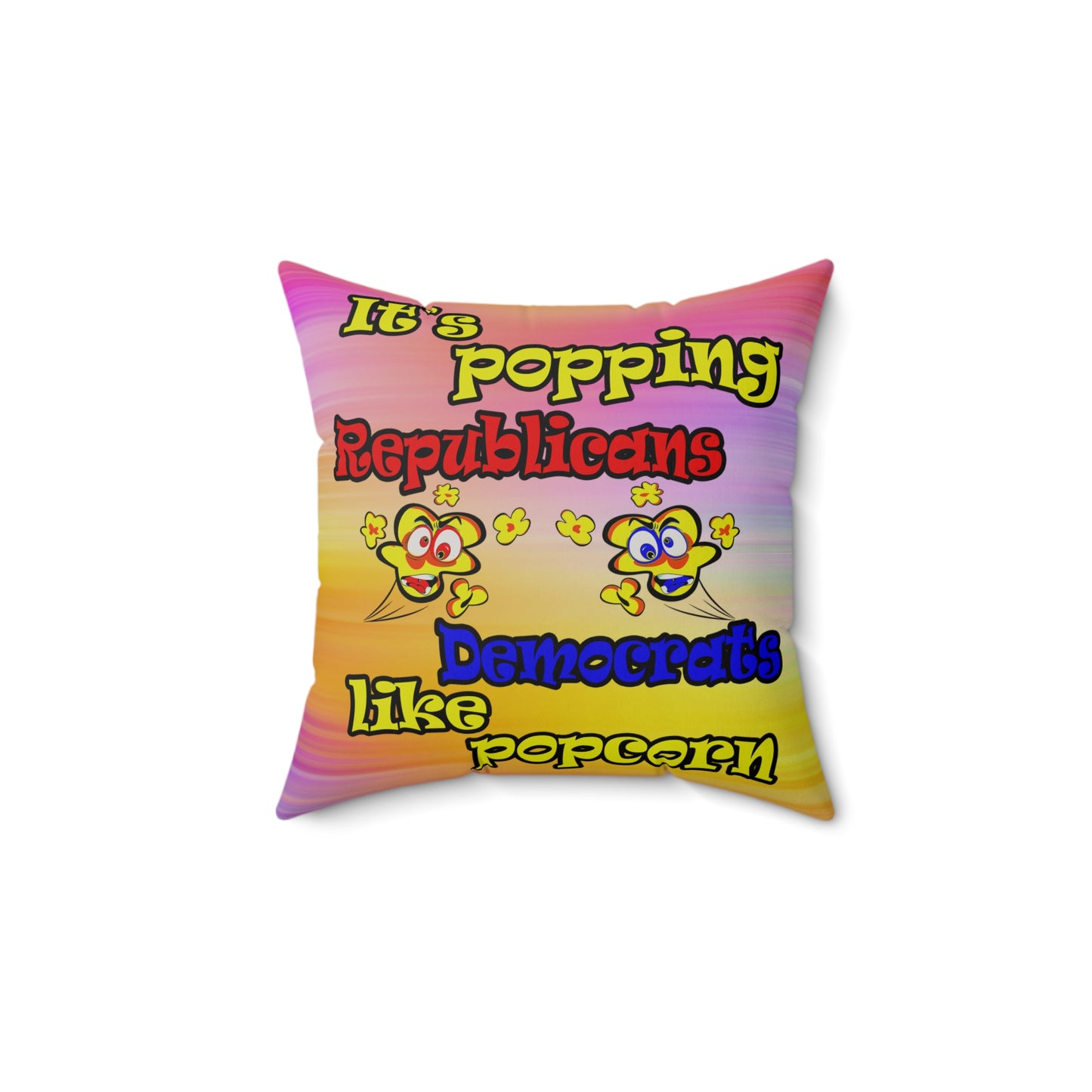 popping like popcorn - Faux Suede Square Pillow - (color blur)