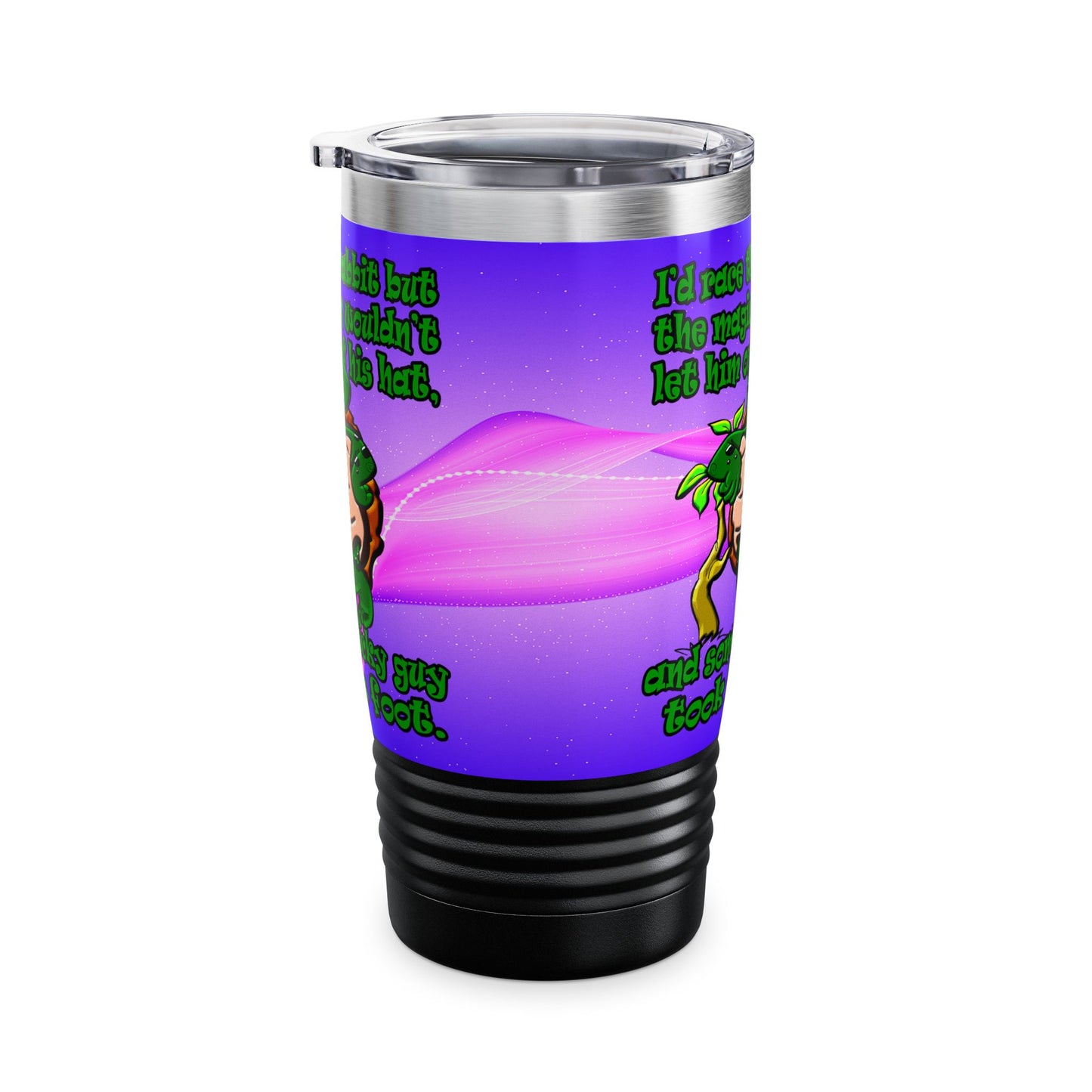 turtle race - Ringneck Tumbler, 20oz (purple-pink wave)