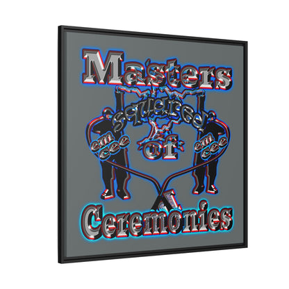 em cee squared - framed canvas art (dark grey)