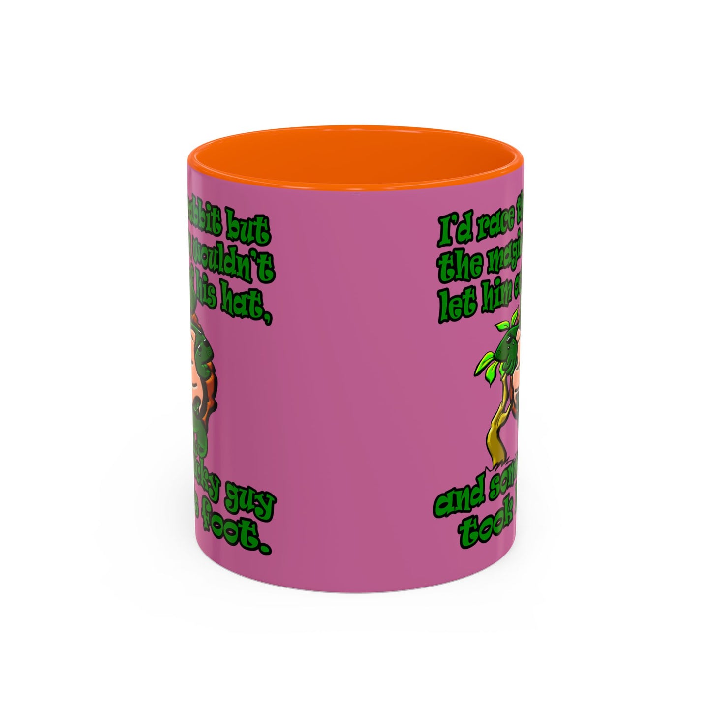 turtle race - Accent Mug (light pink)