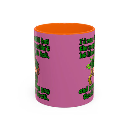 turtle race - Accent Mug (light pink)