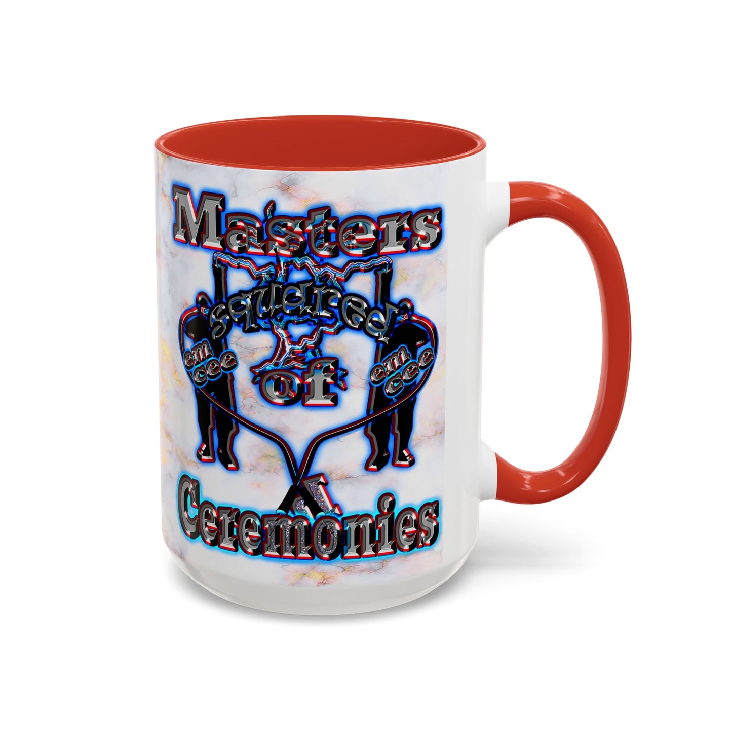 em cee squared - Accent Mug (white marble)
