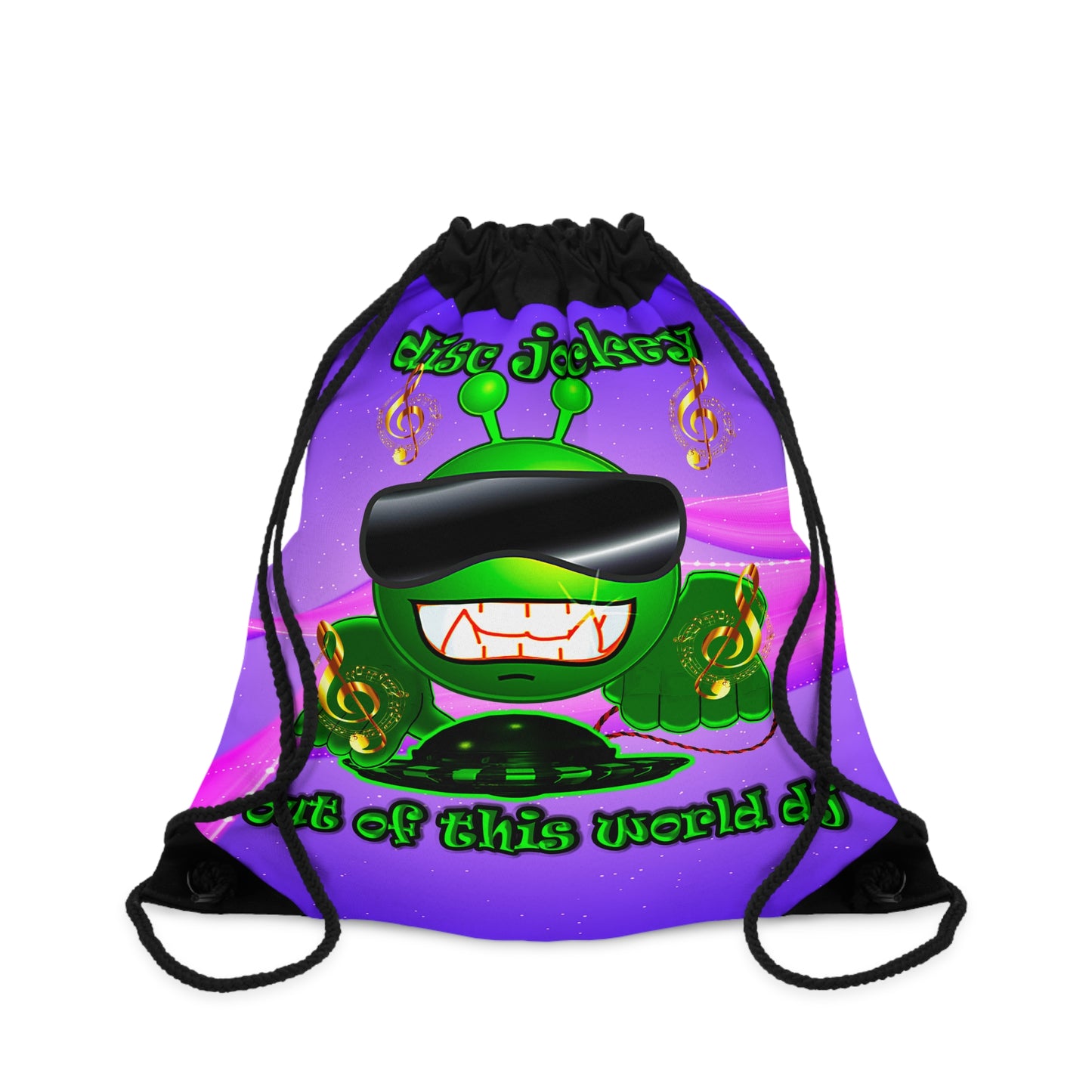disc jockey - Drawstring Bag (purple-pink wave)
