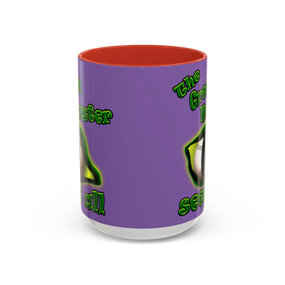 green monster - Accent Mug (light purple)