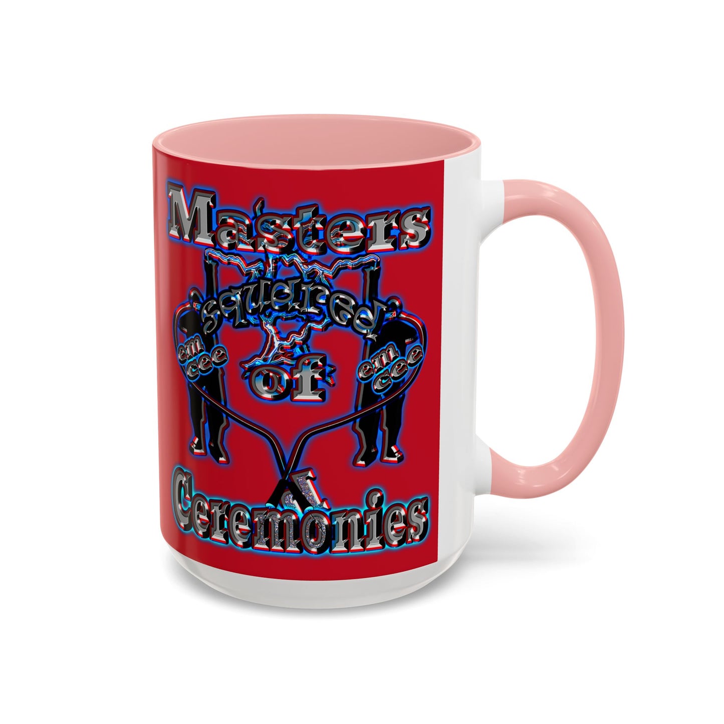 em cee squared - Accent Mug (dark red)