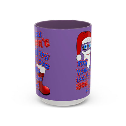 santa's shoes - Accent Mug (light purple)