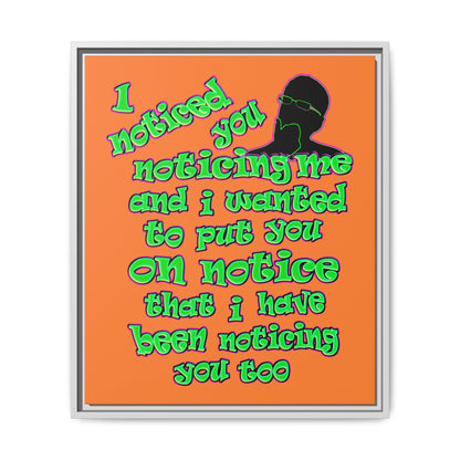 noticed you noticing - framed canvas art (crusta)