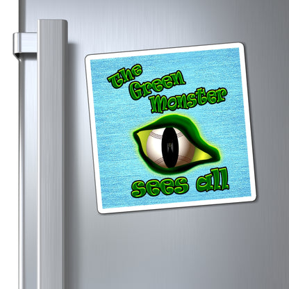 green monster - Magnets - (faded blue)