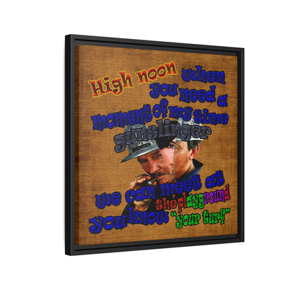 high noon - framed canvas art (brown papyrus)