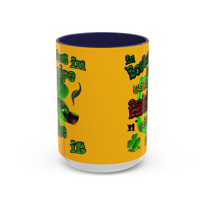 celtics logo - Accent Mug (yellow)