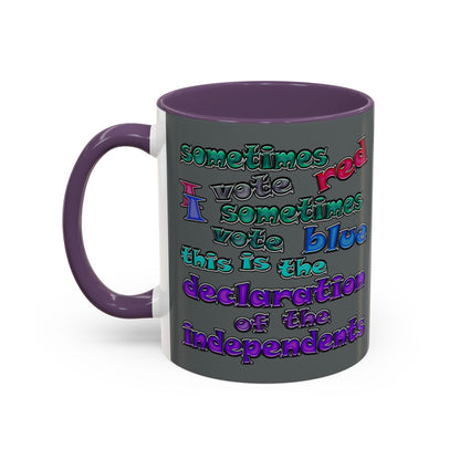 declaration of the independents - Accent Mug (dark grey)