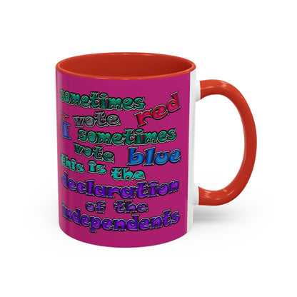 declaration of the independents - Accent Mug (pink)