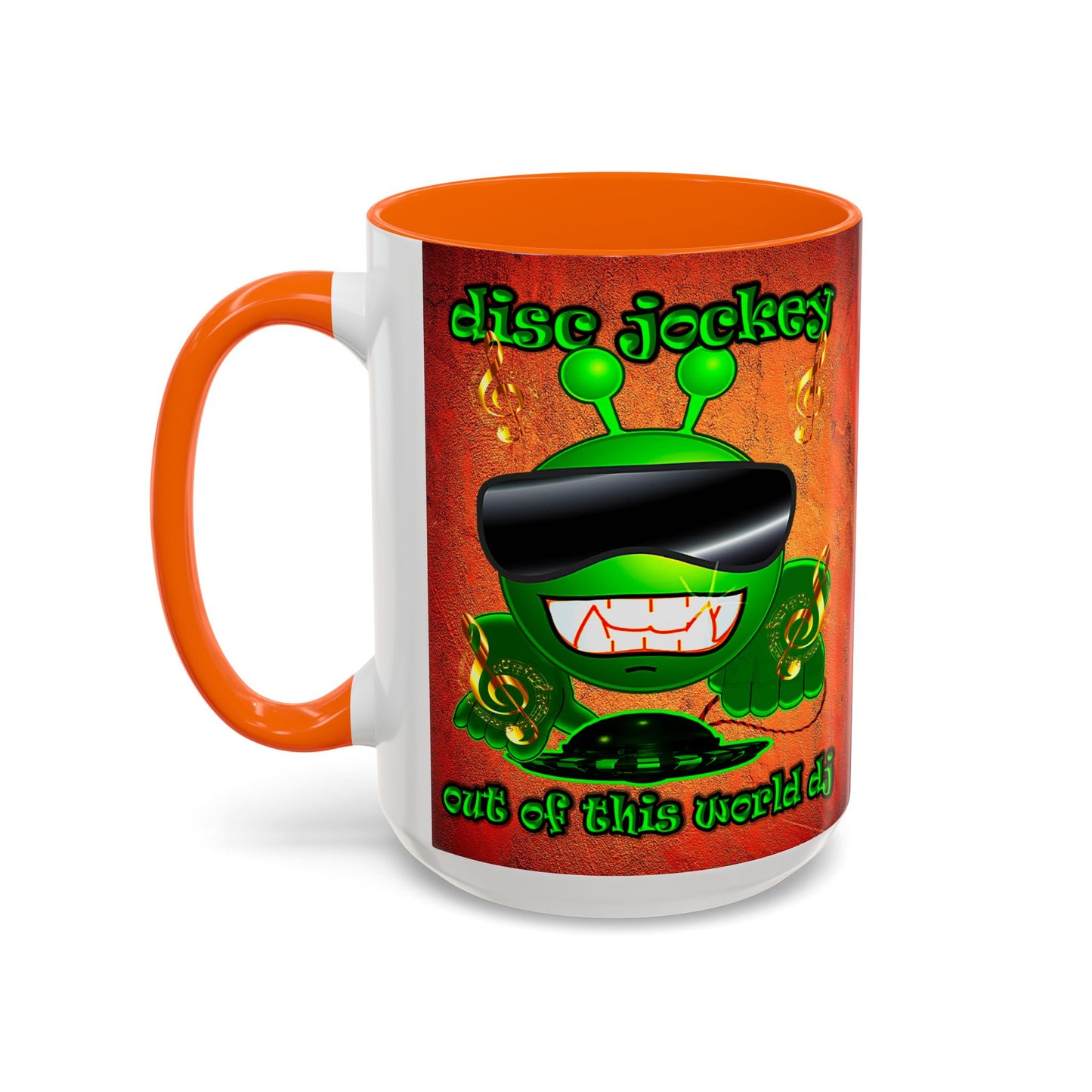 disc jockey - Accent Mug (burnt orange)