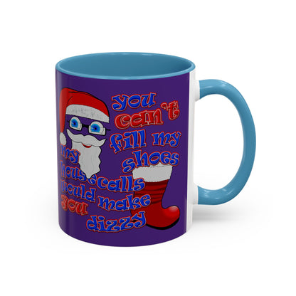 santa's shoes - Accent Mug (purple)