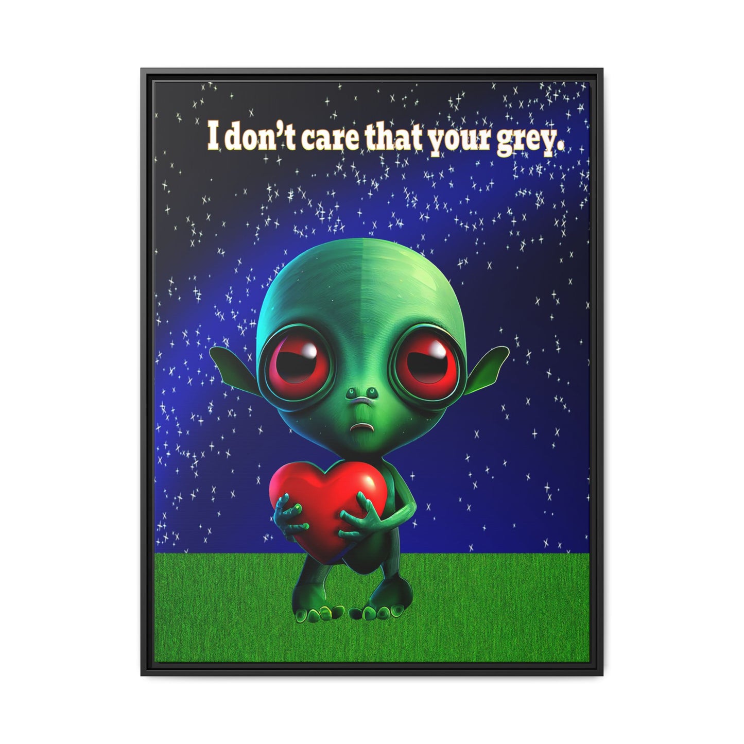 I don't care that your grey - framed canvas art ('snoops' background)
