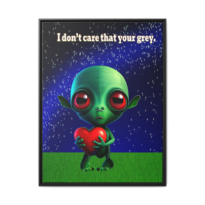 I don't care that your grey - framed canvas art ('snoops' background)