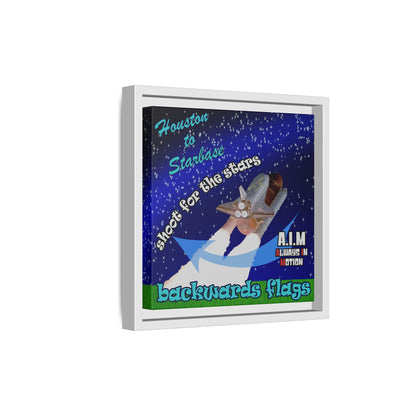 shoot for the stars - framed canvas art ('snoops' background)