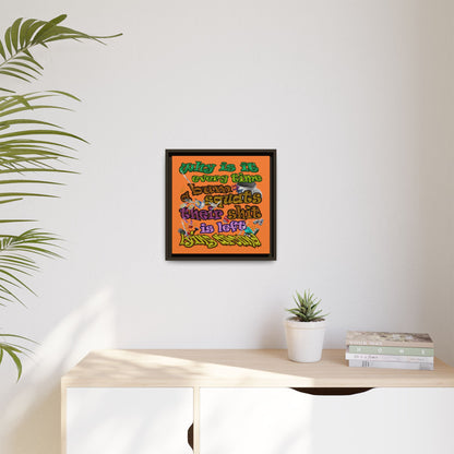 the bum's shit - framed canvas art (crusta)