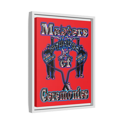 em cee squared - framed canvas art (red)