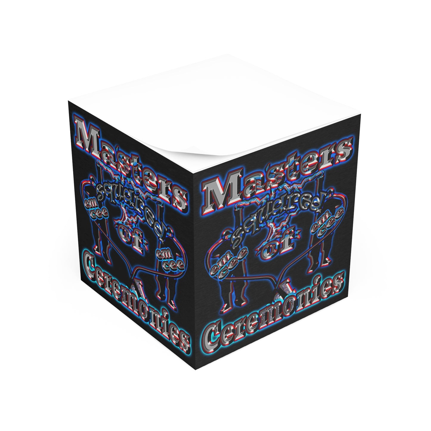 em cee squared - note cube (black)