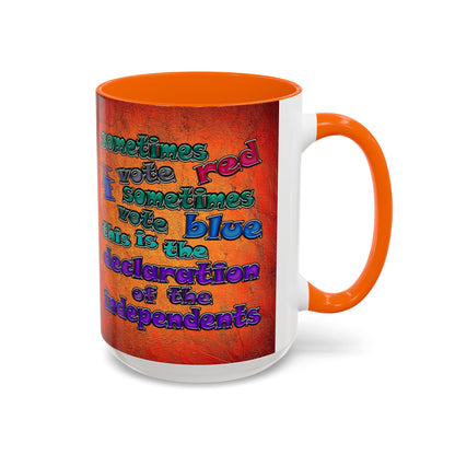 declaration of the independents - Accent Mug (burnt orange)