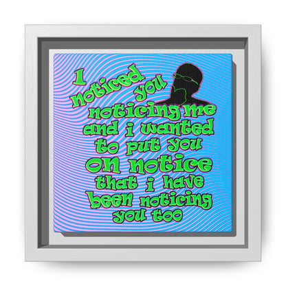 noticed you noticing - framed canvas art (light blue-purple wave)