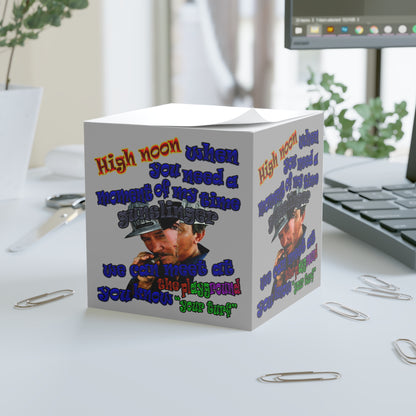 high noon - note cube (light grey)