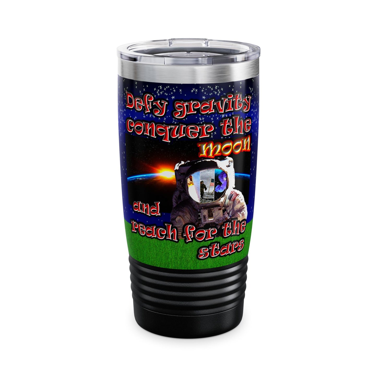 defy conquer reach - Ringneck Tumbler, 20oz ('snoops' background)
