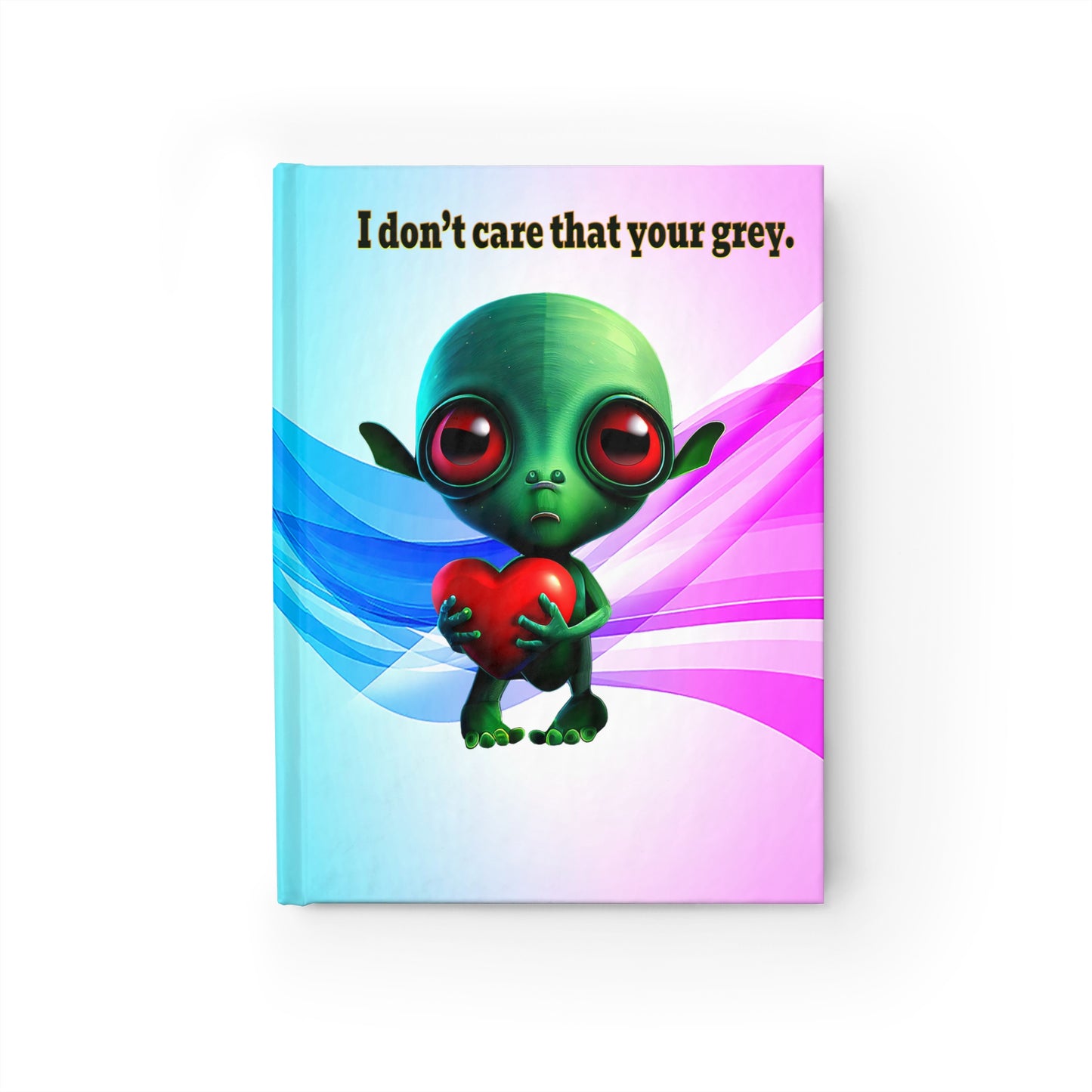 I don't care that your grey - journal-blank (light blue-pink wave)
