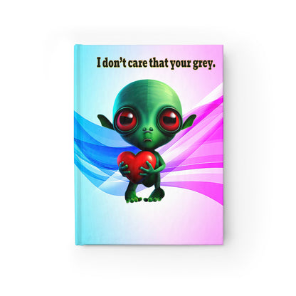 I don't care that your grey - journal-blank (light blue-pink wave)