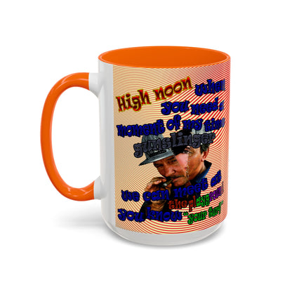 high noon - Accent Mug (yellow-orange wave)