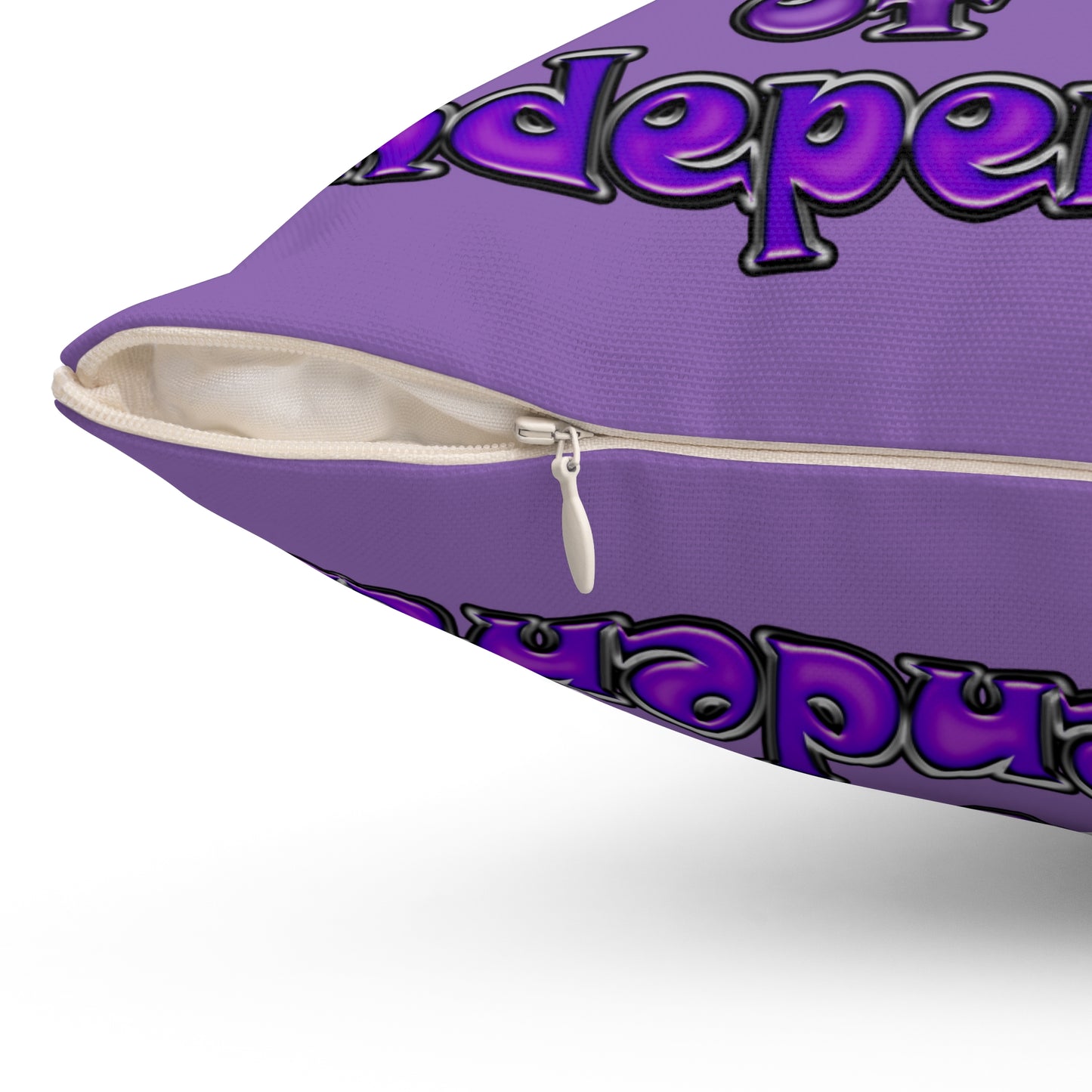 declaration of the independents - Spun Polyester Square Pillow - (light purple)